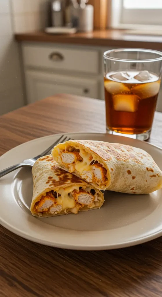 Cheesy Garlic Chicken Wraps