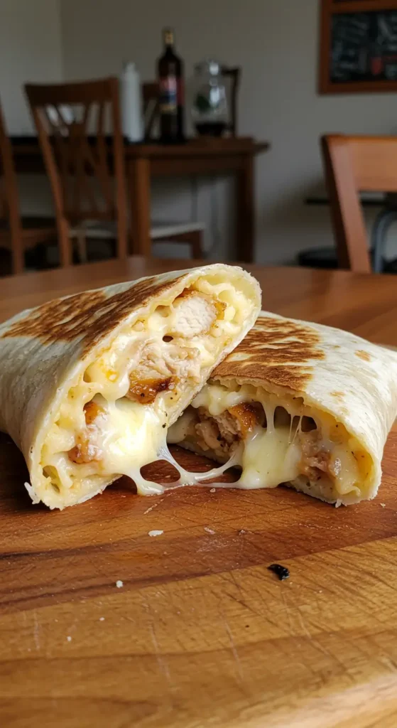 Cheesy Garlic Chicken Wraps