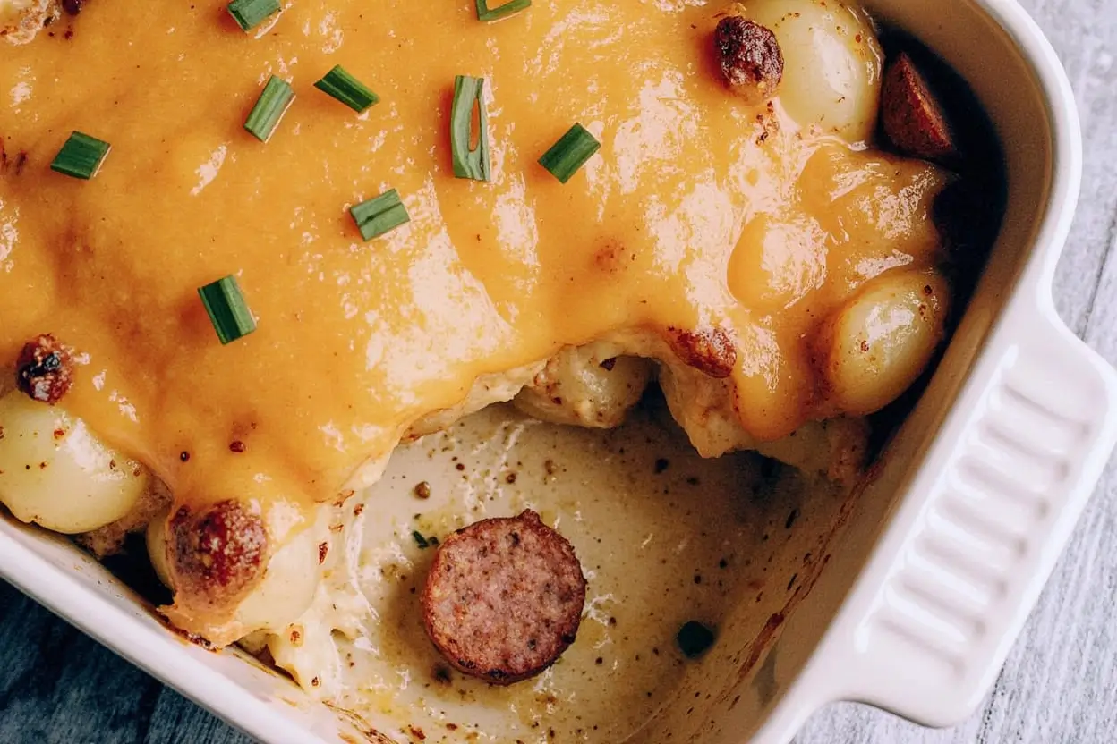 Cheesy Ranch Potatoes and Smoked Sausage