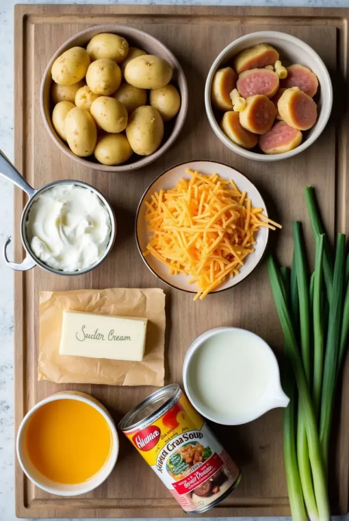Cheesy Ranch Potatoes and Smoked Sausage