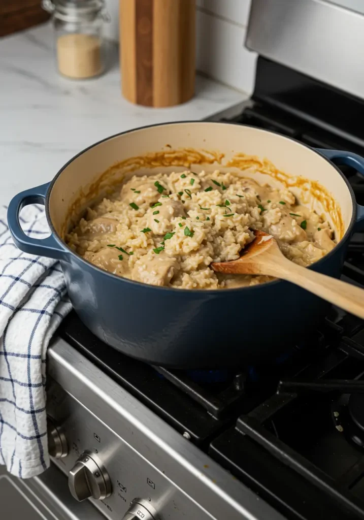 Creamy Smothered Chicken and Rice
