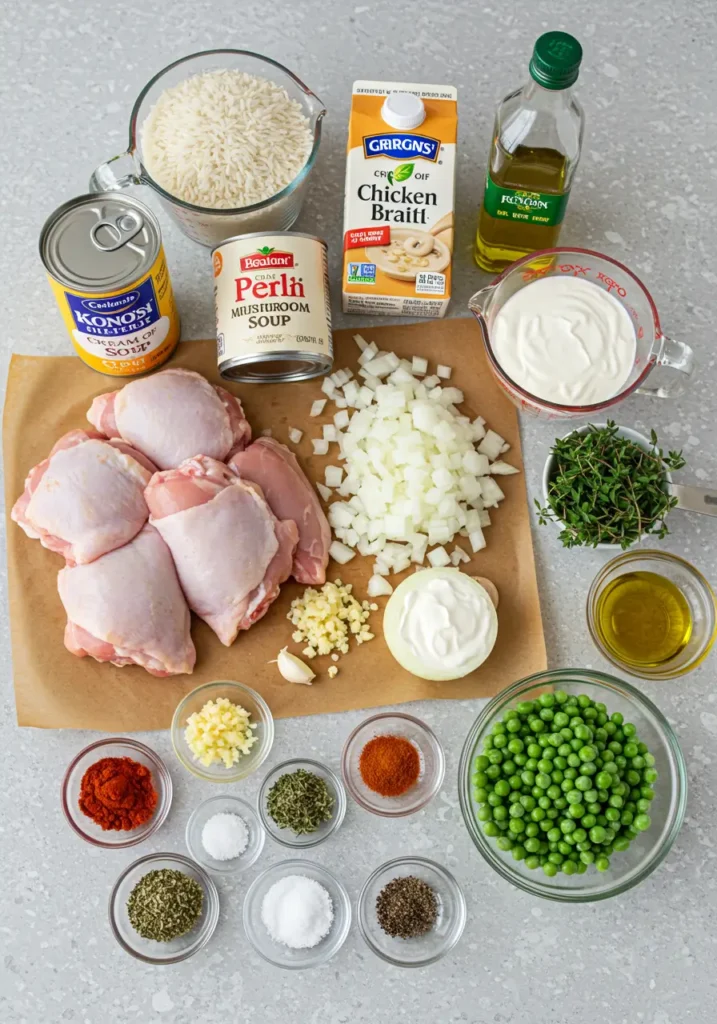 Creamy Smothered Chicken and Rice