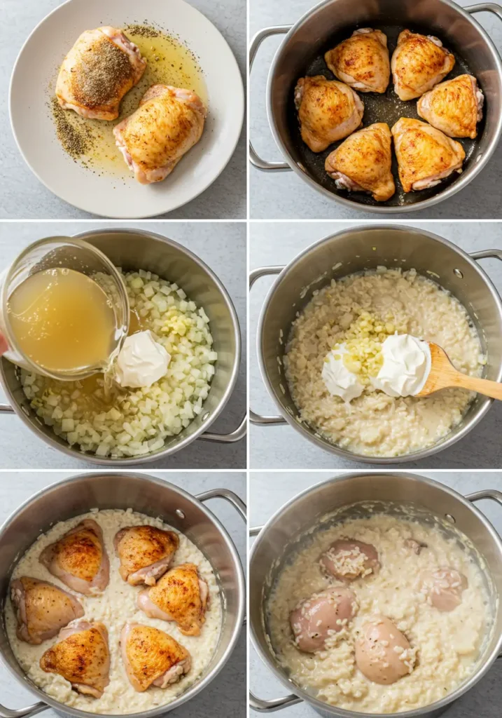 Creamy Smothered Chicken and Rice