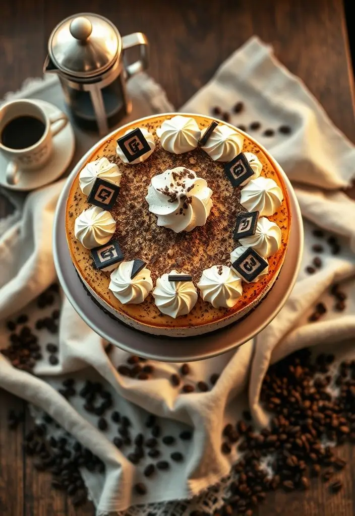espresso coffee cheesecake