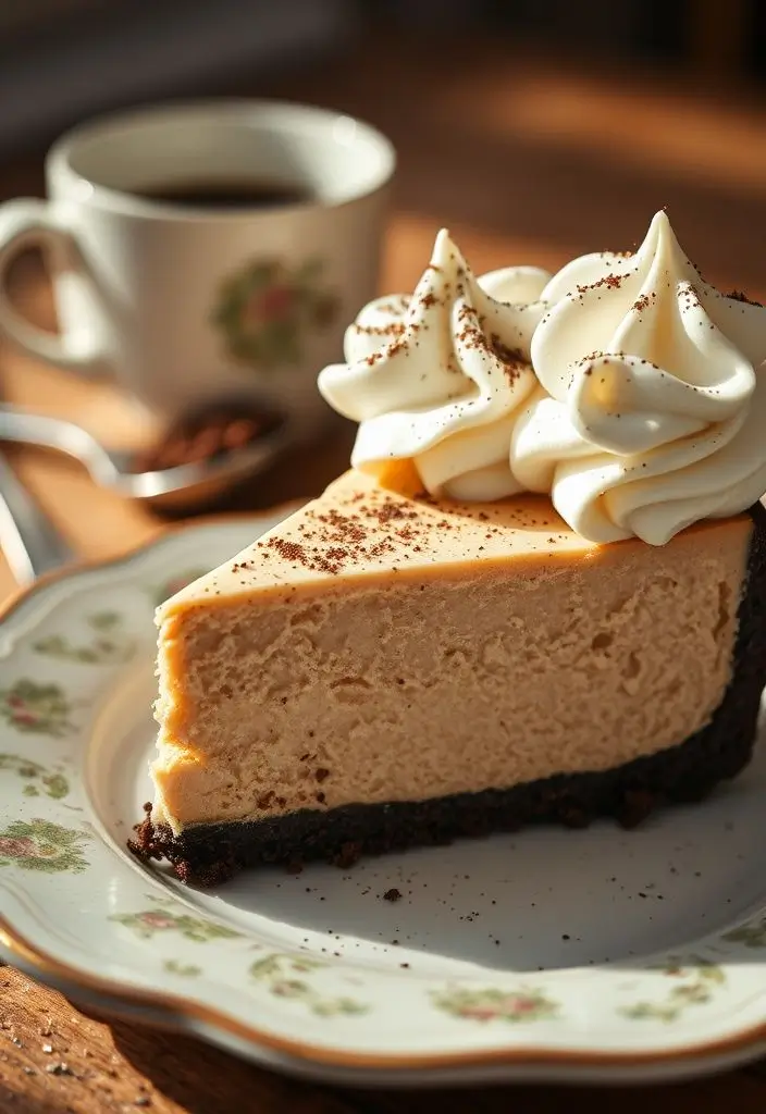 espresso coffee cheesecake