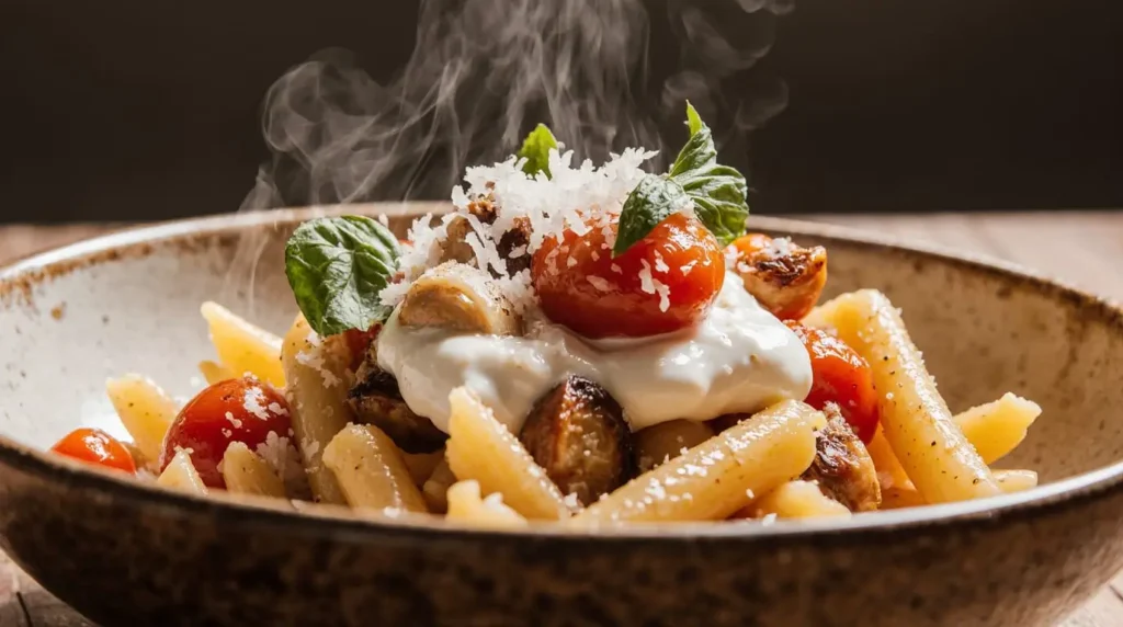 Roasted Tomato and Garlic Ricotta Pasta