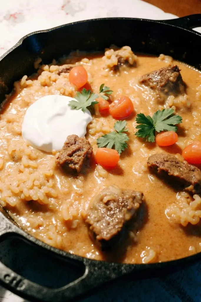 Steak and Queso Rice