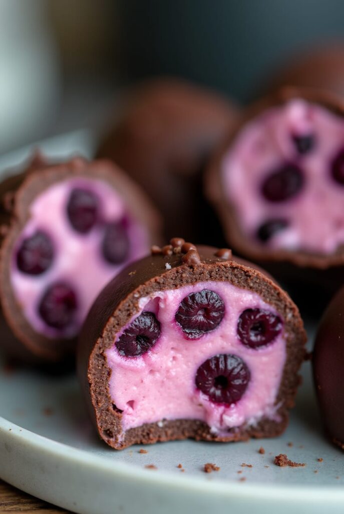 chocolate blueberry bites