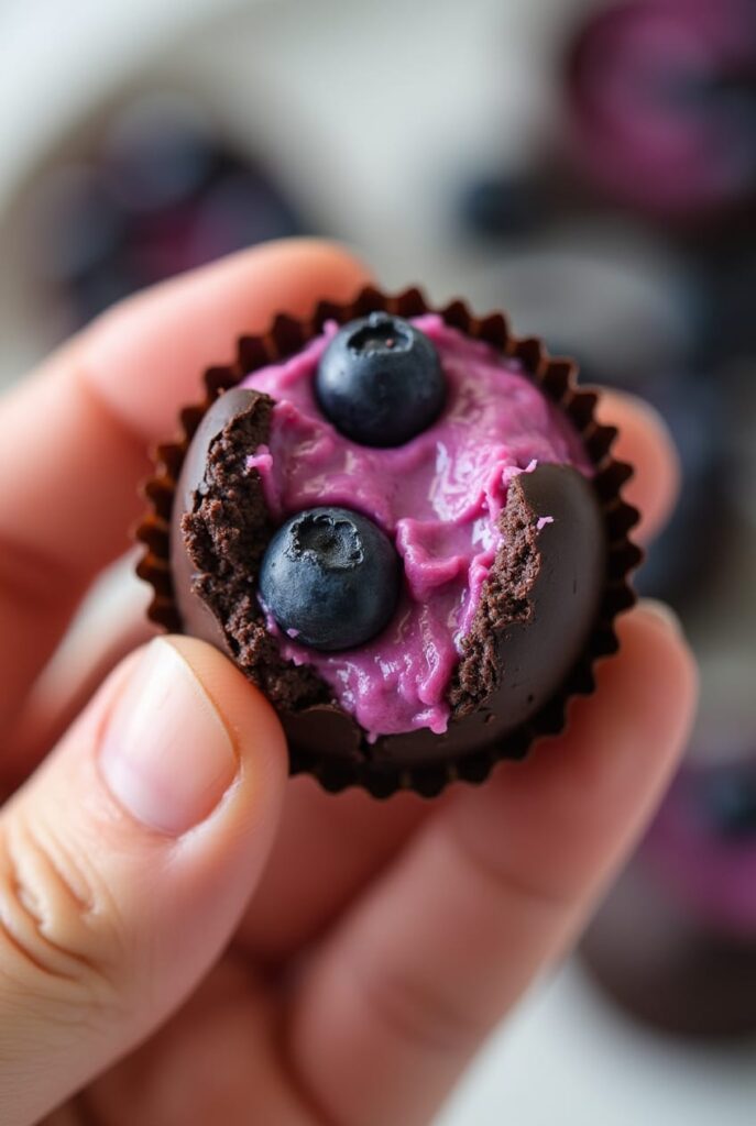chocolate blueberry bites