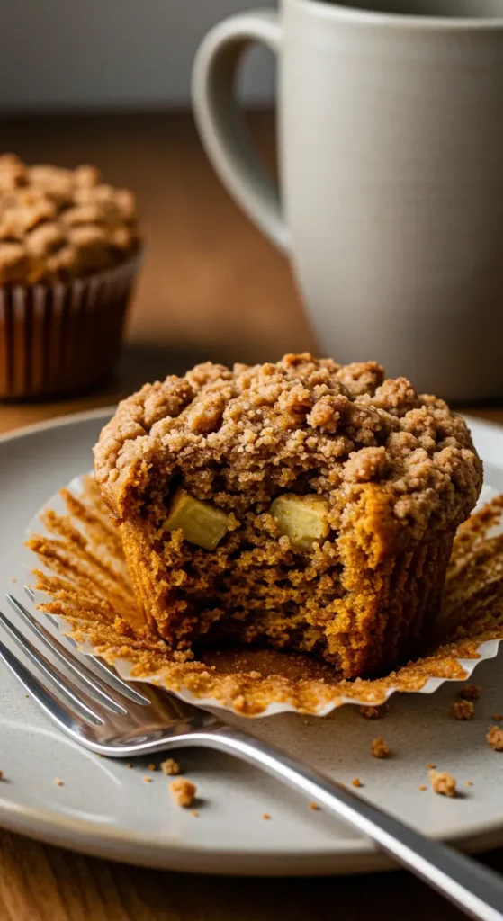 Apple Pumpkin Streusel Muffins
