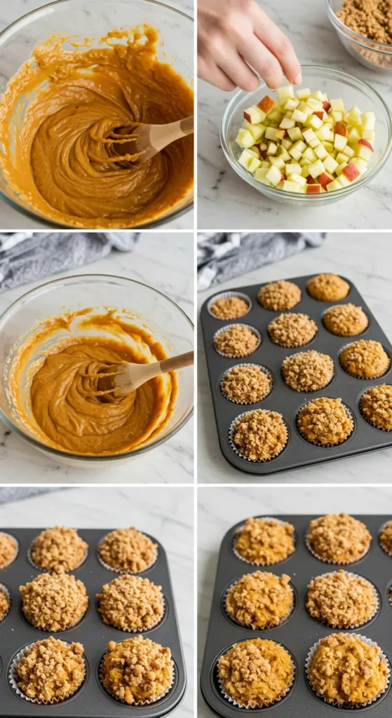 Apple Pumpkin Streusel Muffins