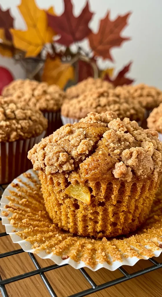Apple Pumpkin Streusel Muffins