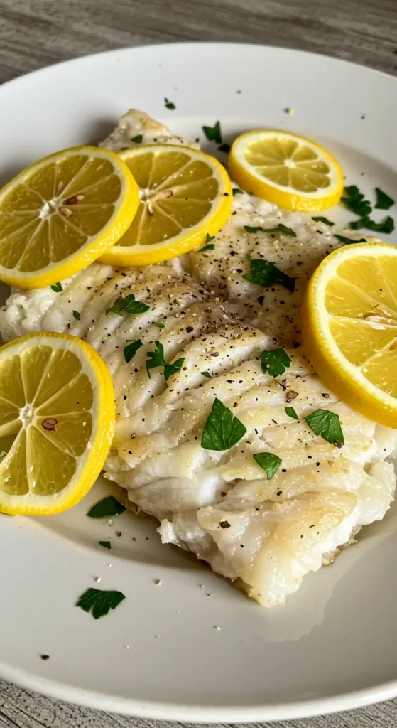 Baked Cod with Lemon and Herbs