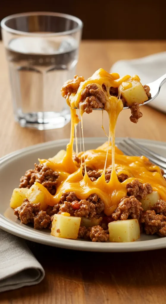 Cheesy Ground Beef and Potatoes