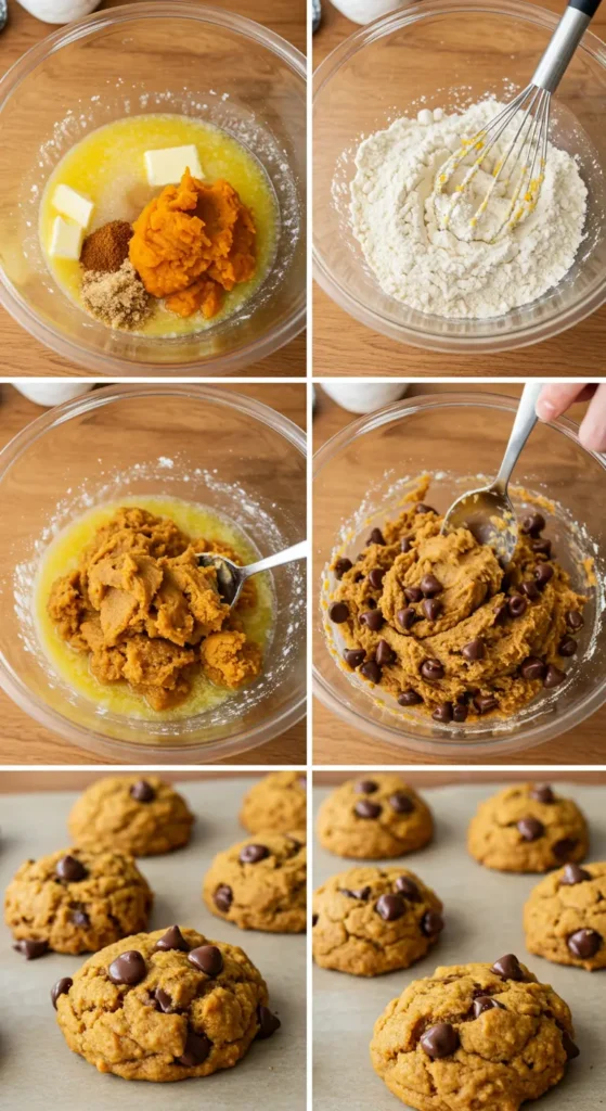 Chewy Pumpkin Chocolate Chip Cookies