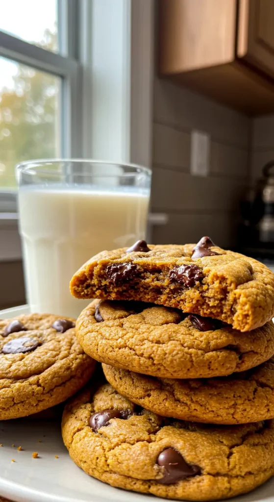 Chewy Pumpkin Chocolate Chip Cookies