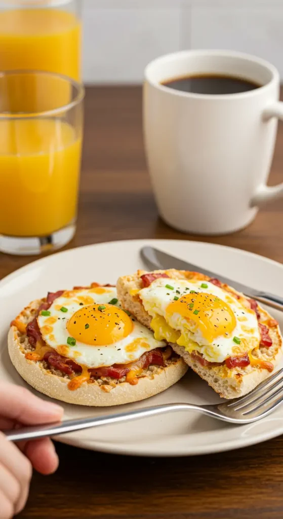 English Muffin Breakfast Pizzas