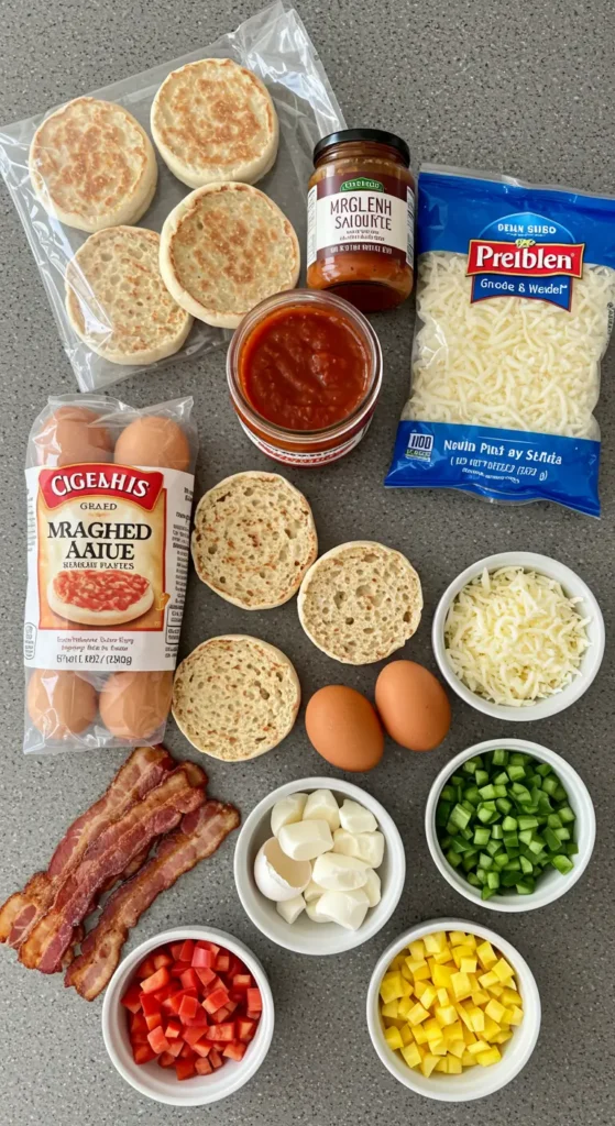 English Muffin Breakfast Pizzas