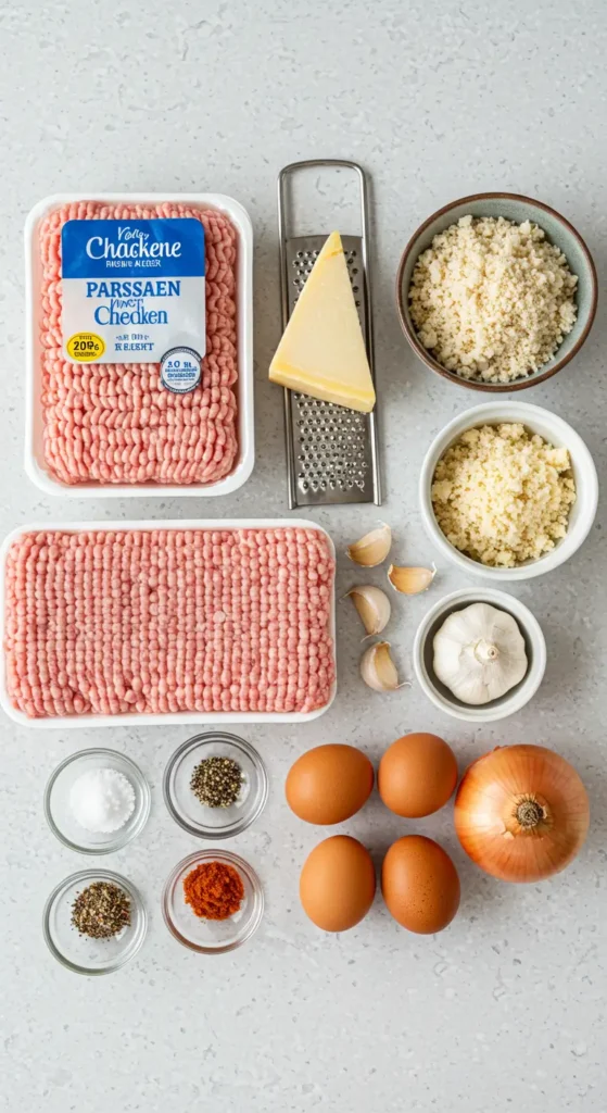 Garlic Parmesan Chicken Meatloaf
