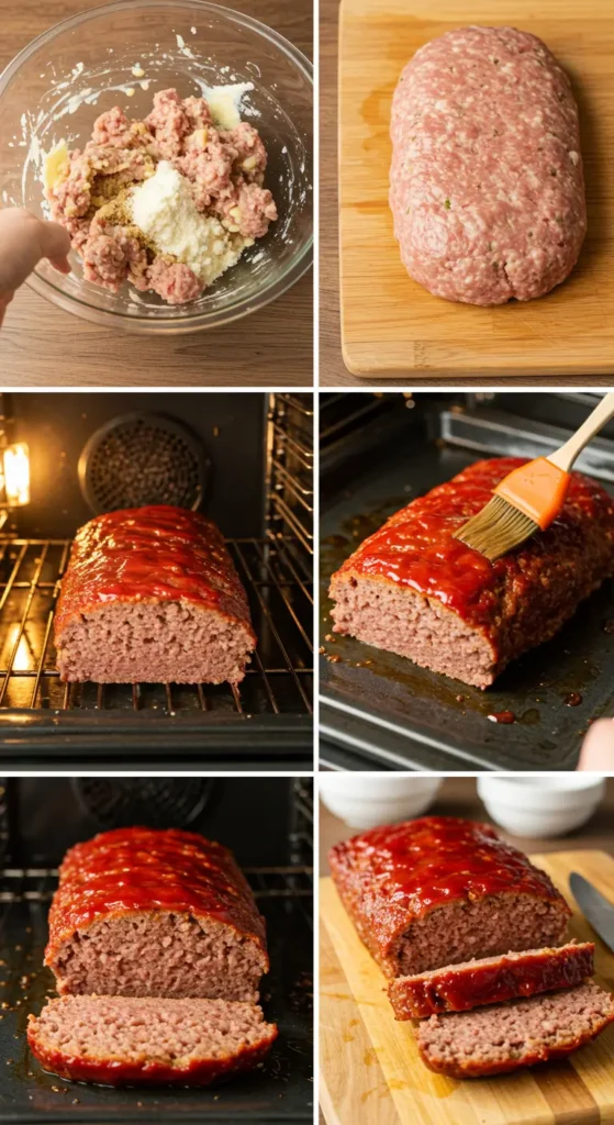 Garlic Parmesan Chicken Meatloaf