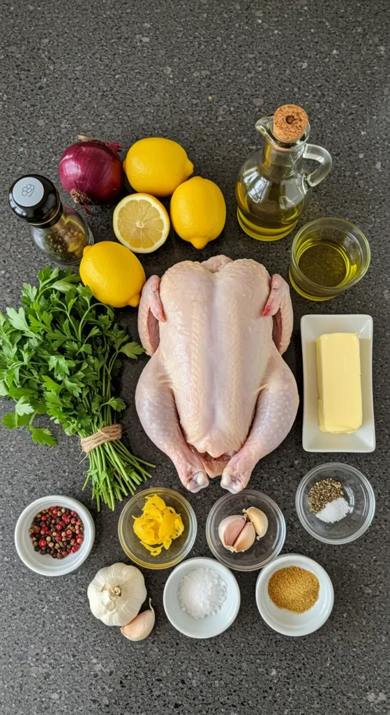 Lemon Garlic Roasted Chicken