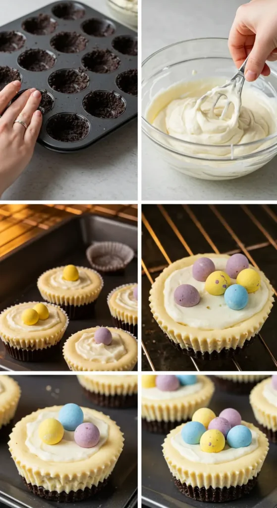 Mini Egg Cheesecakes