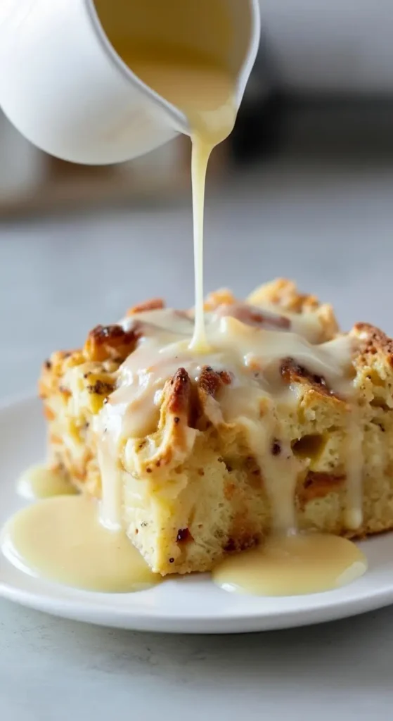 Bread Pudding with Vanilla Sauce