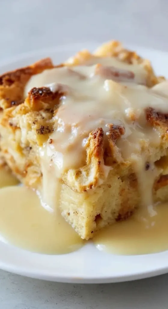 Bread Pudding with Vanilla Sauce