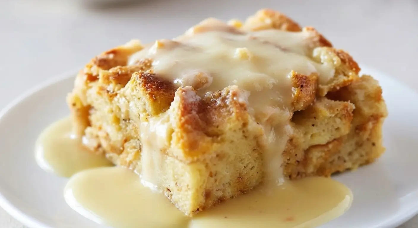 Bread Pudding with Vanilla Sauce