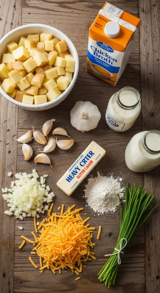 Garlic Cheddar Potato Soup