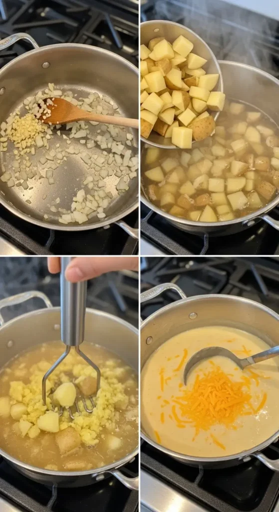 Garlic Cheddar Potato Soup