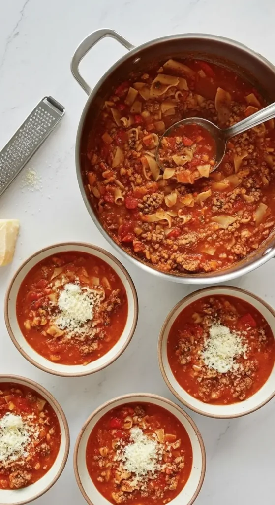 High Protein Lasagna Soup