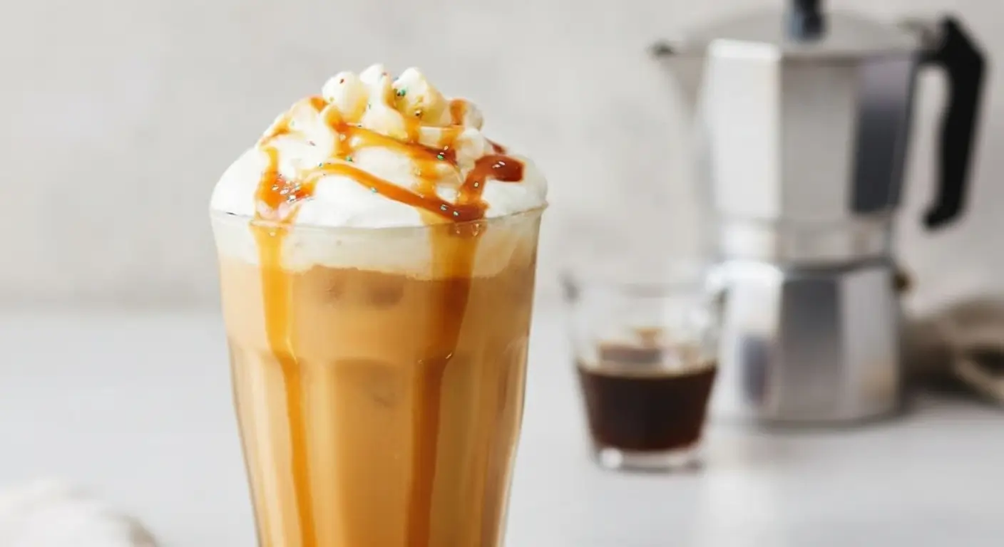 Iced Coffee with Caramel