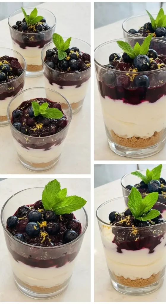 Lemon Blueberry Cheesecake Parfait