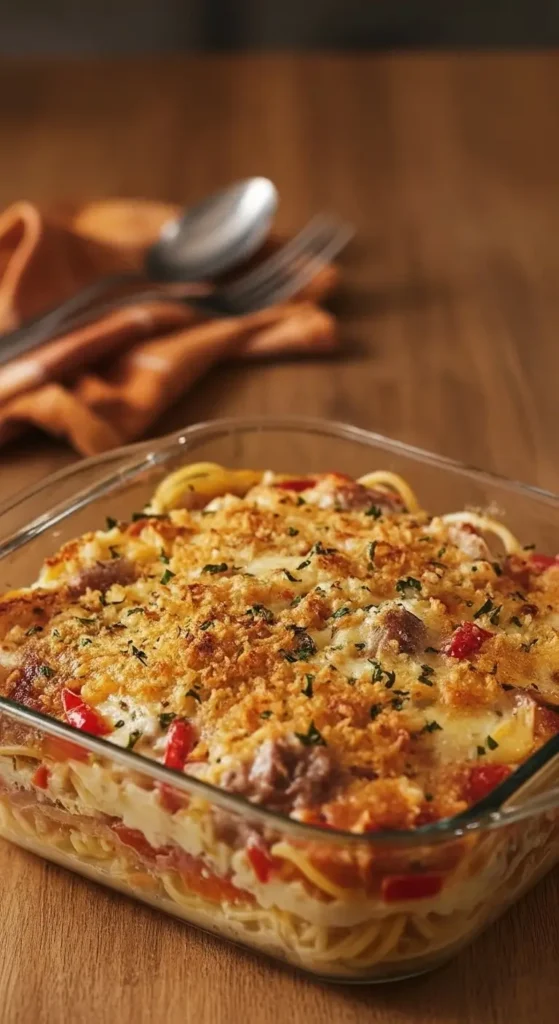 Cheesy Chicken Spaghetti