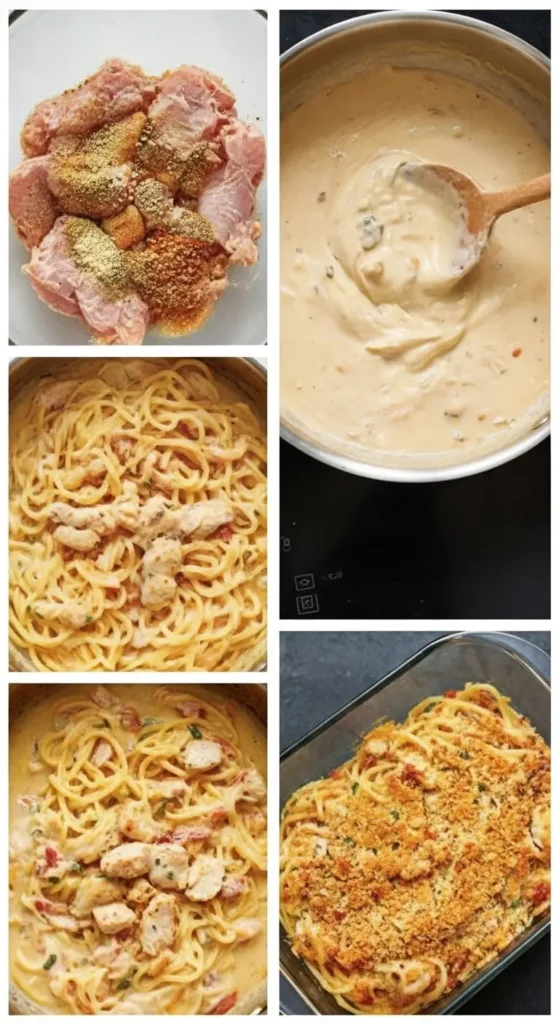 Cheesy Chicken Spaghetti