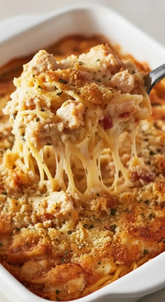 Cheesy Chicken Spaghetti