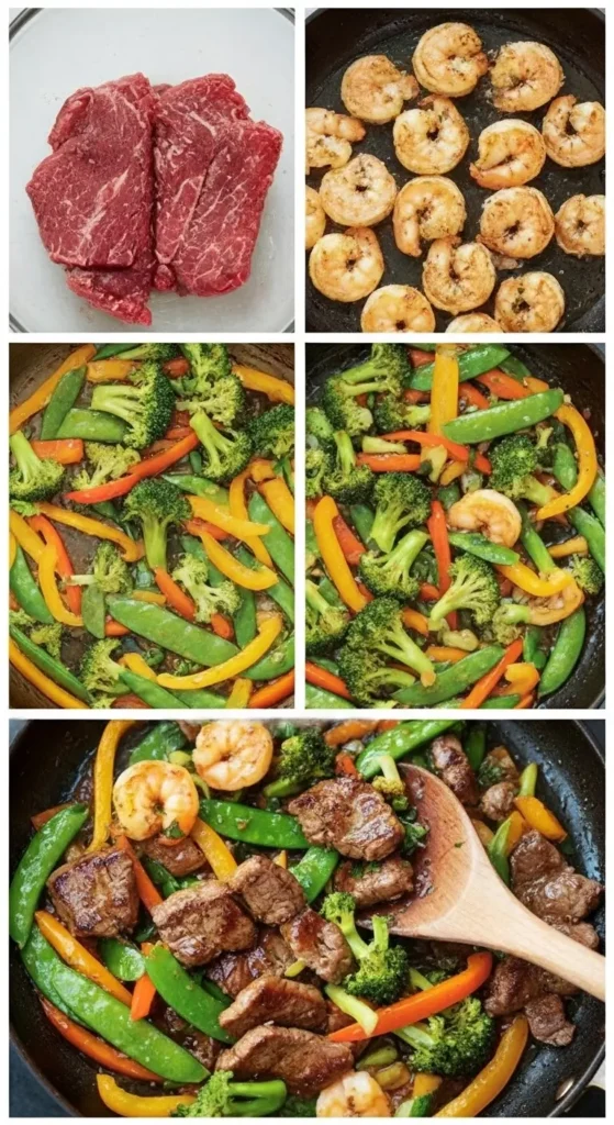 Steak & Shrimp Stir Fry