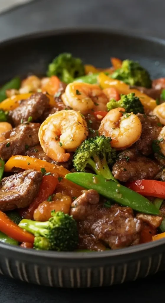 Steak & Shrimp Stir Fry
