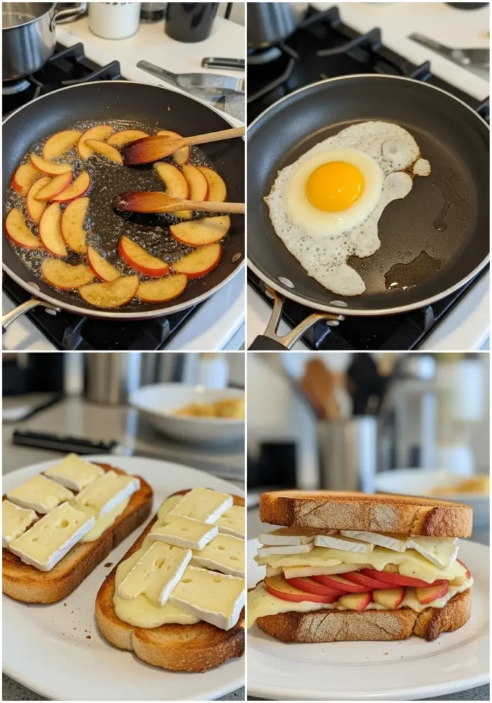 Caramelized Apple & Brie Breakfast Sandwich