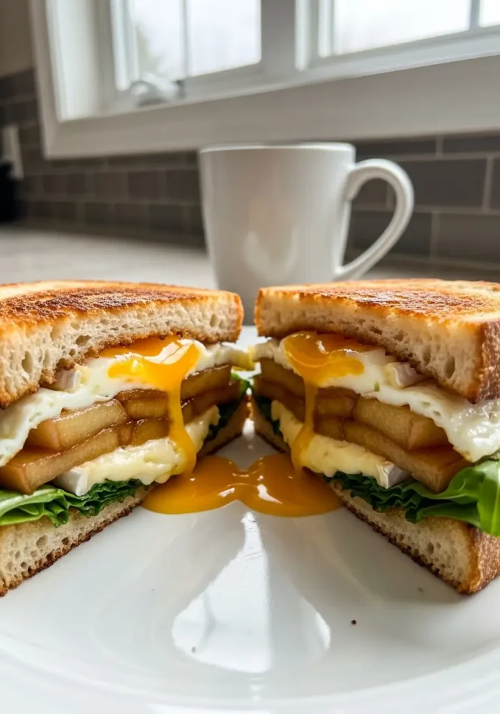 Caramelized Apple & Brie Breakfast Sandwich