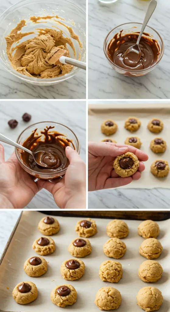 Chocolate Peanut Butter Swirl Cookies