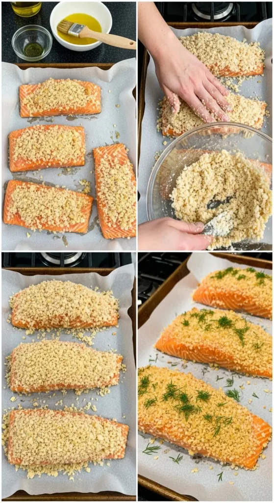 Crispy Parmesan Crusted Baked Salmon
