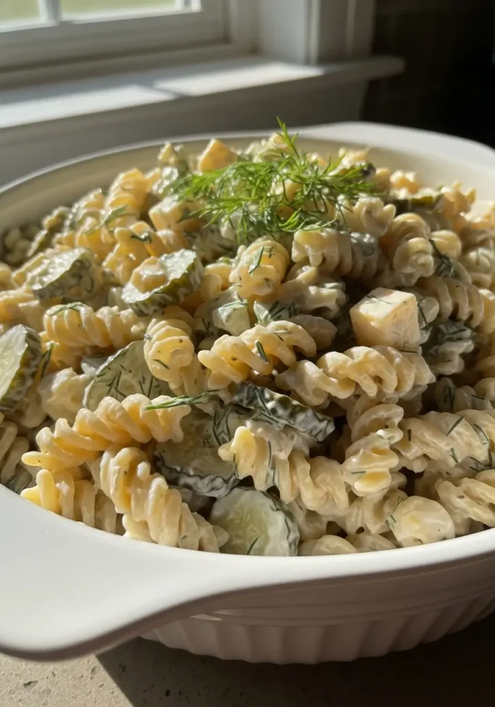 Dill Pickle Pasta Salad
