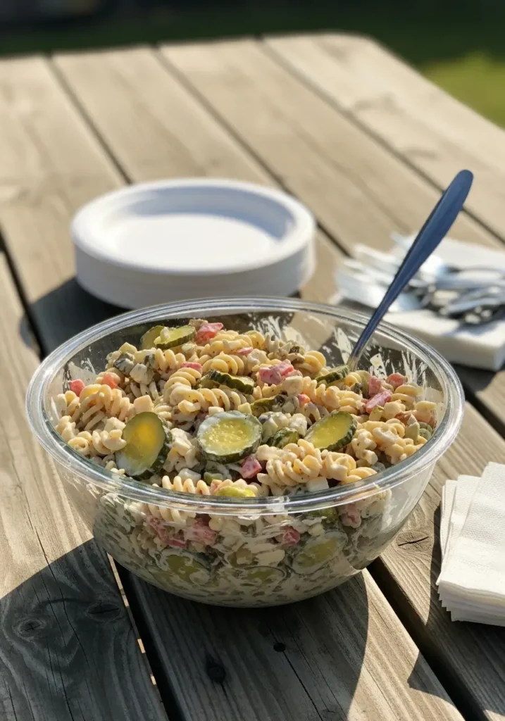 Dill Pickle Pasta Salad