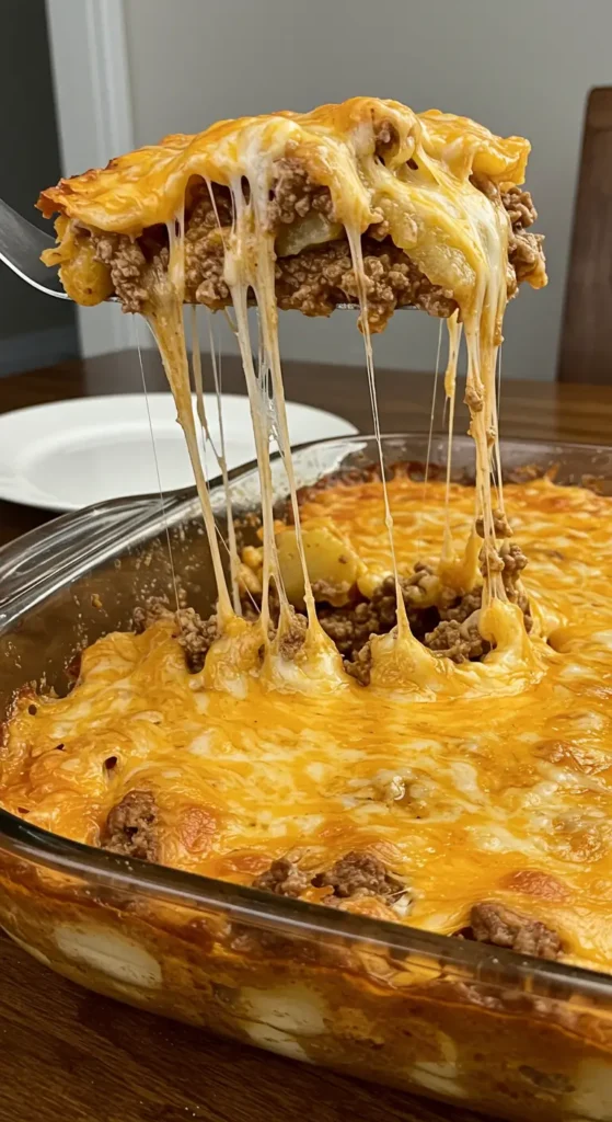 Hobo Casserole with Ground Beef & Potatoes