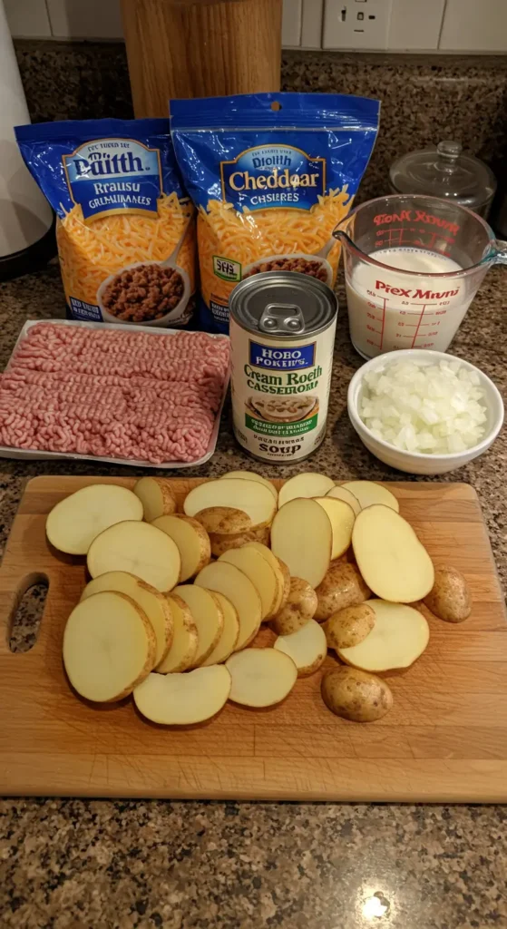 Hobo Casserole with Ground Beef & Potatoes