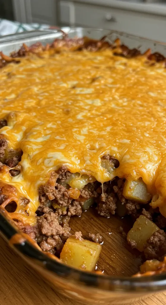 Hobo Casserole with Ground Beef & Potatoes