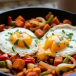 Sweet Potato Hash with Fried Eggs