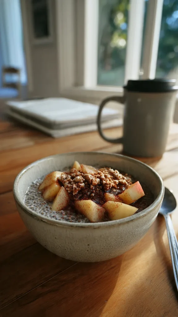 Apple Crumble Chia Pudding